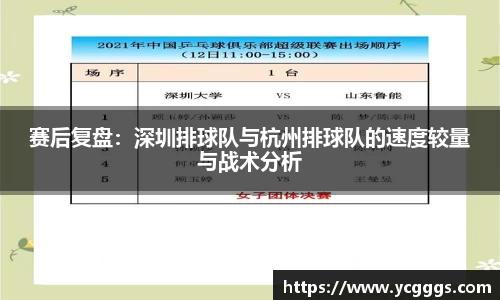 赛后复盘：深圳排球队与杭州排球队的速度较量与战术分析