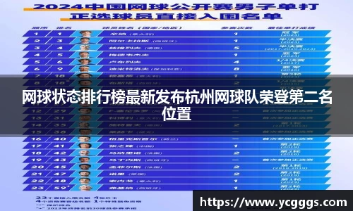 网球状态排行榜最新发布杭州网球队荣登第二名位置