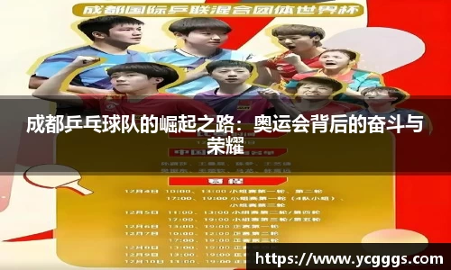成都乒乓球队的崛起之路：奥运会背后的奋斗与荣耀